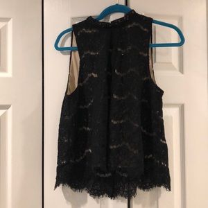 🚨Buy 2 Get 1 Free!🚨Black lace tank w/ nude shell